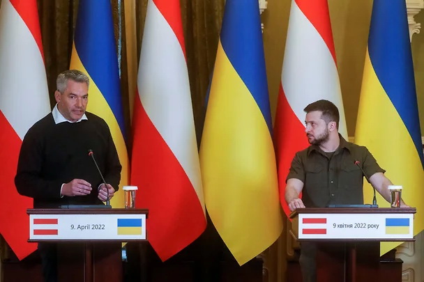 Канцлер Австрии Карл Нехаммер Владимир Зеленский